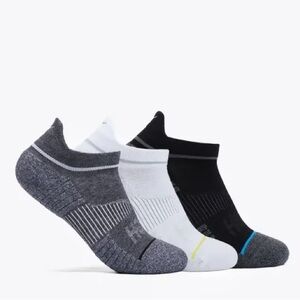 HOKA NO-SHOW RUN SOCKS 3 PACK - MULTI COLOR SIZE LARGE